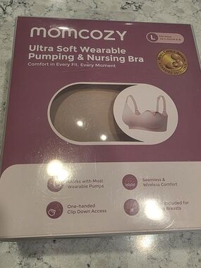 Momcozy Ultra Soft Pumping & Nursing Bra Size Large NIB